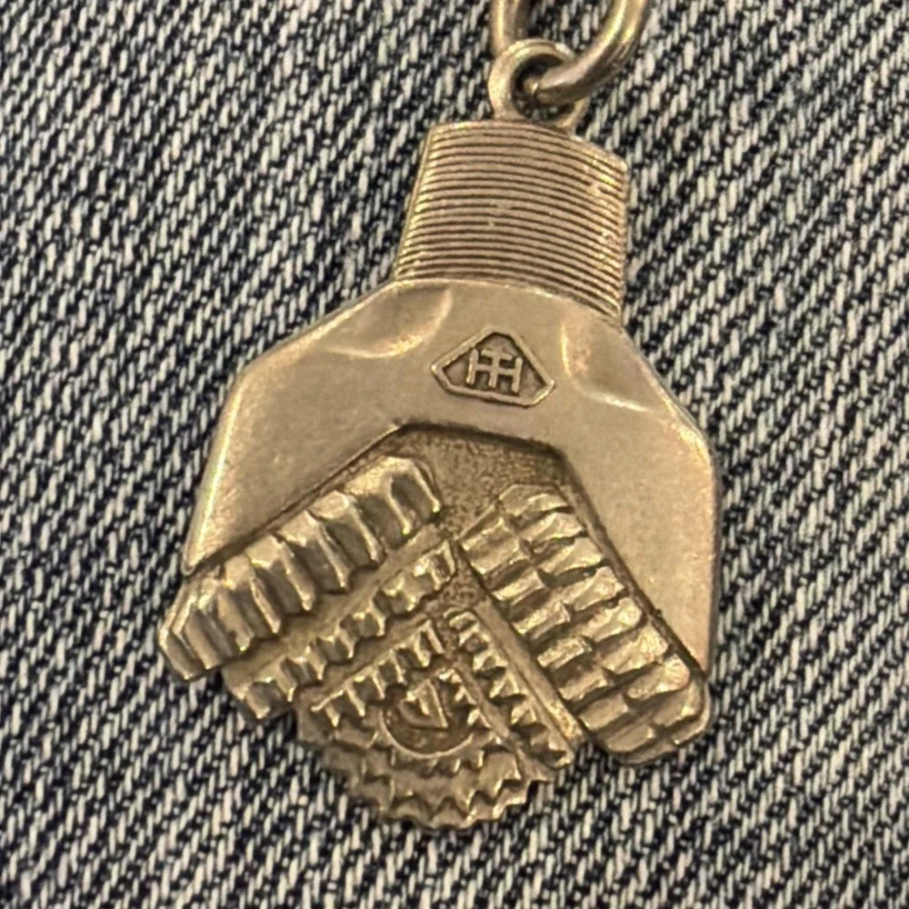 Vtg Hughes Tool Company Drill Bits‎ Oil Field Drilling Keychain 1959 Anniversary